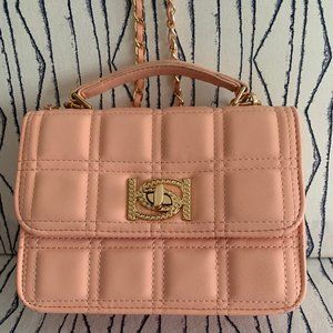 Bebe Khloe Shoulder Bag In Peach